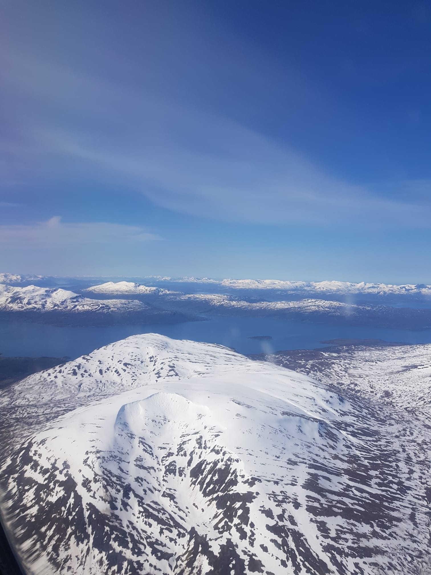Tromso aus dem Flugzeug